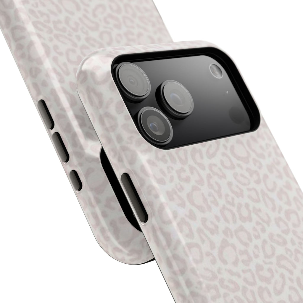 MagSafe white cheetah print case