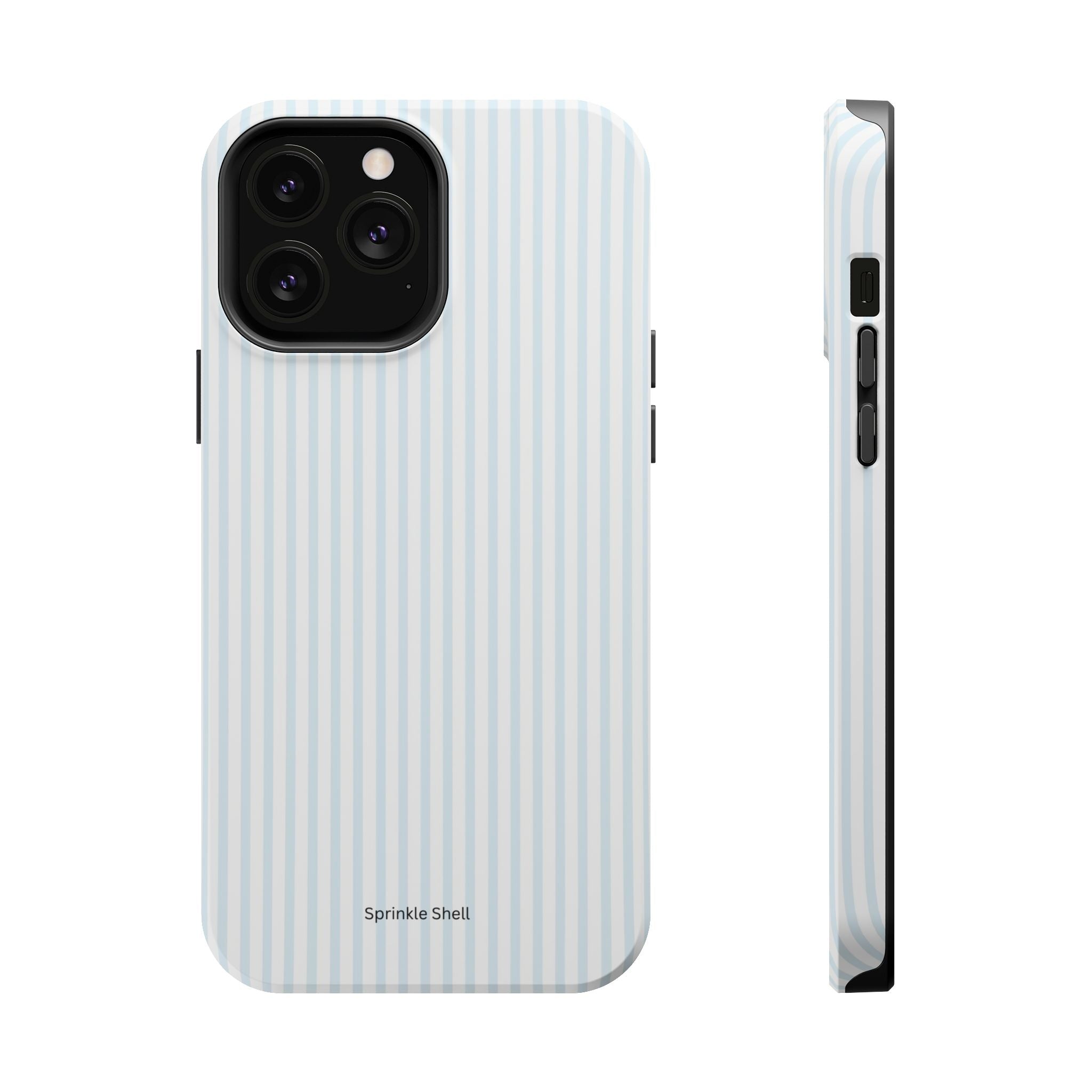 MagSafe light blue stripes iphone case