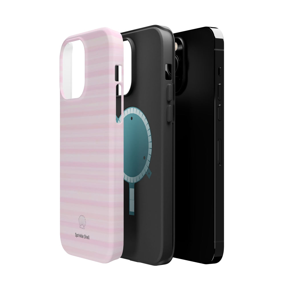 MagSafe pink stripes case