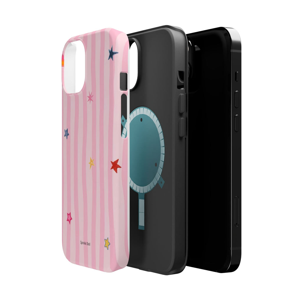 MagSafe pink lines & stars case