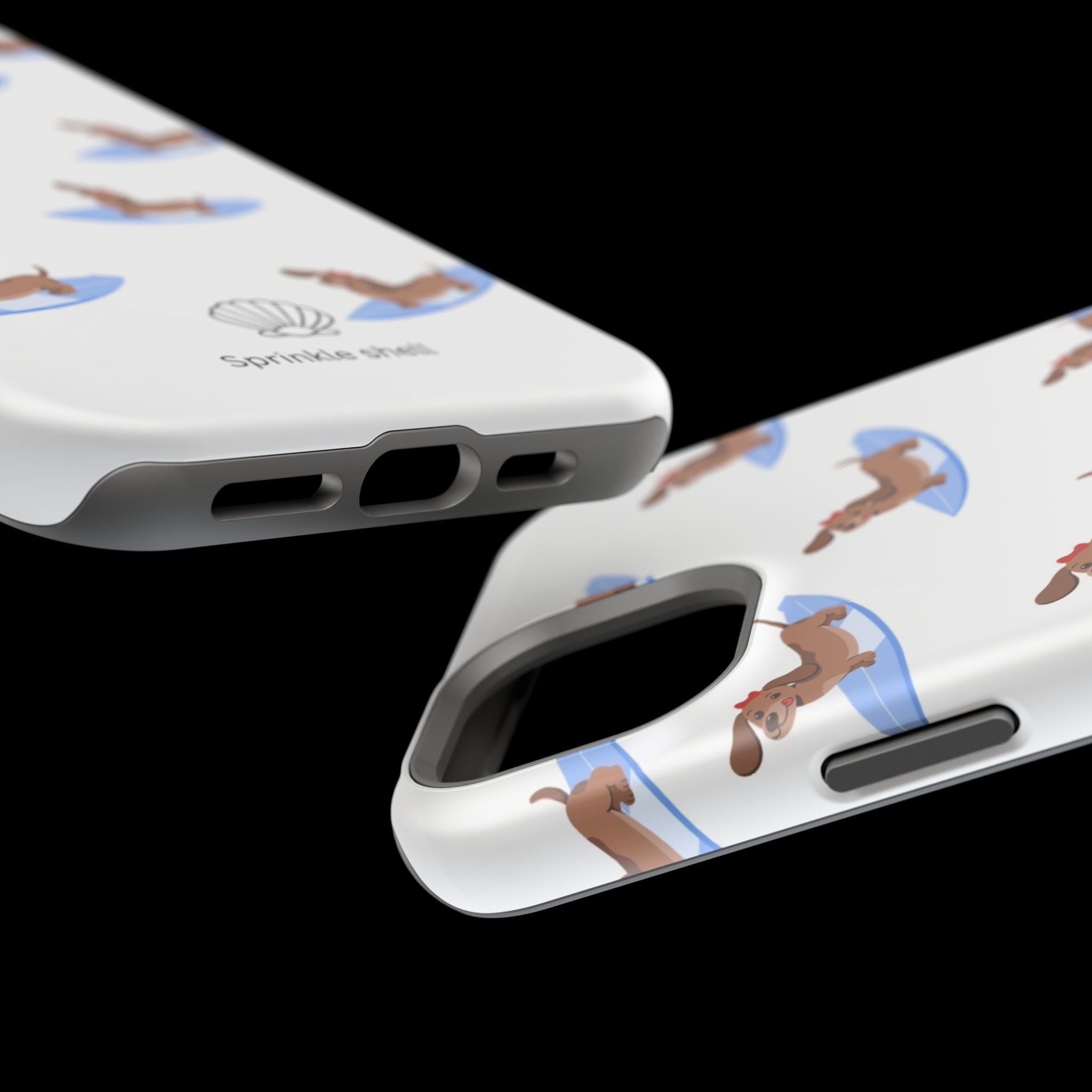MagSafe surfing dachsund phone case