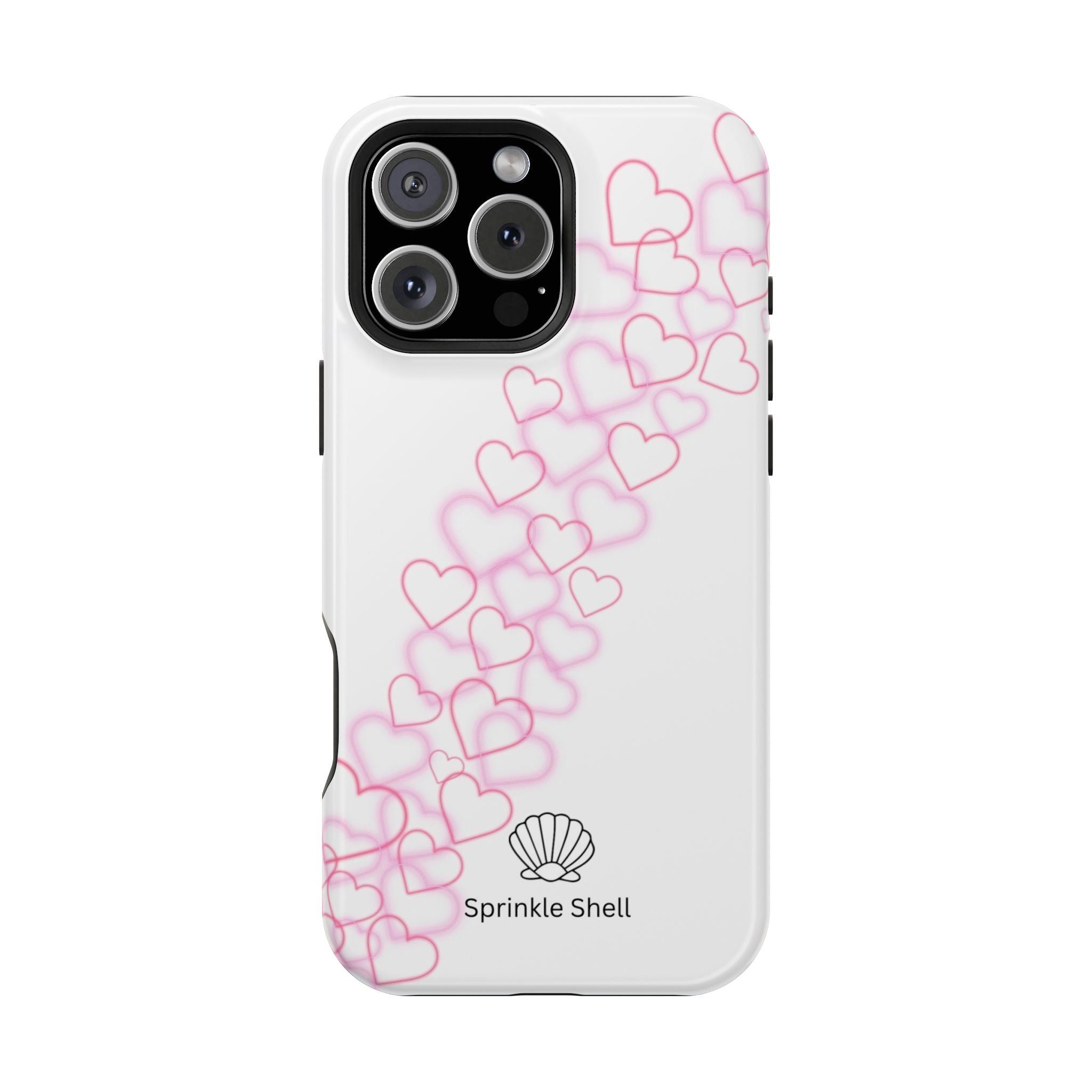 MagSafe pink hearts phone case