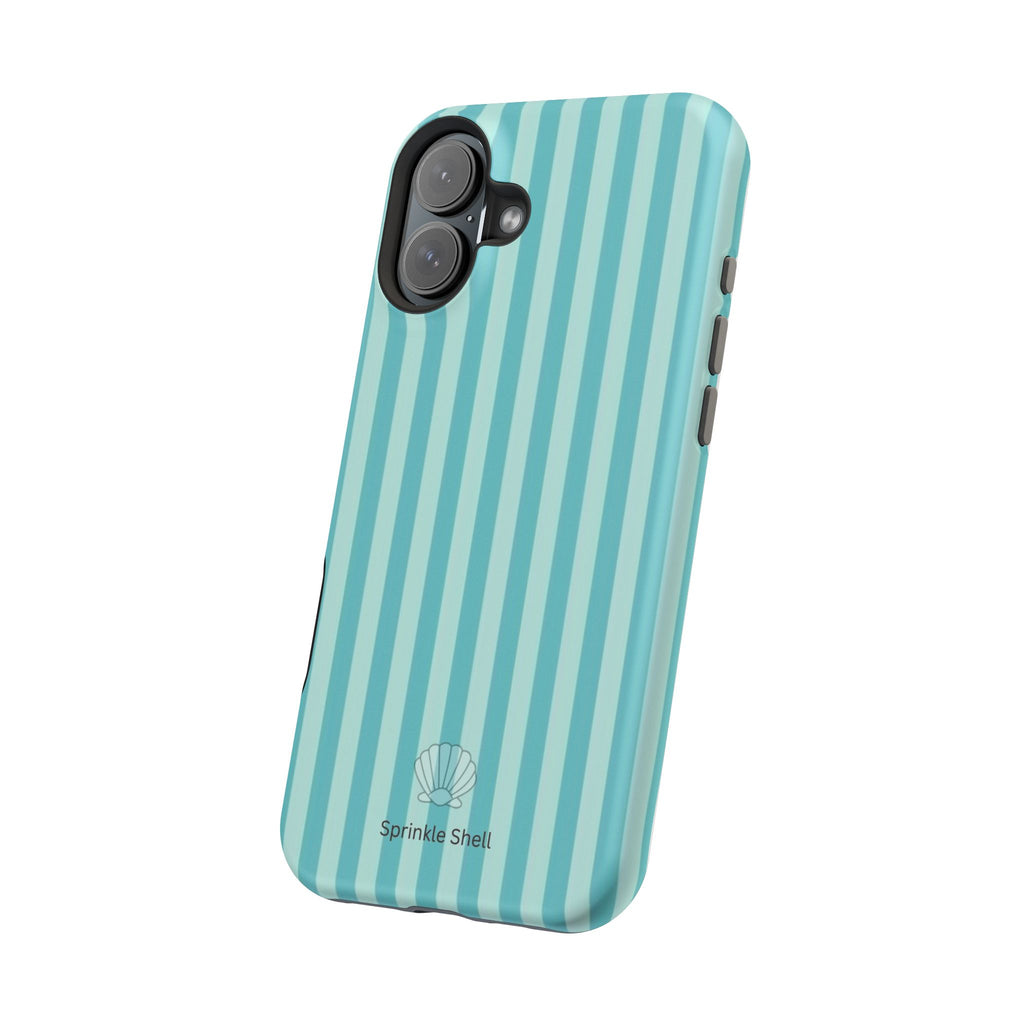 MagSafe teal striped case