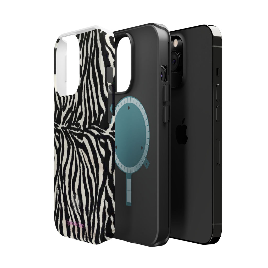 MagSafe black zebra print case