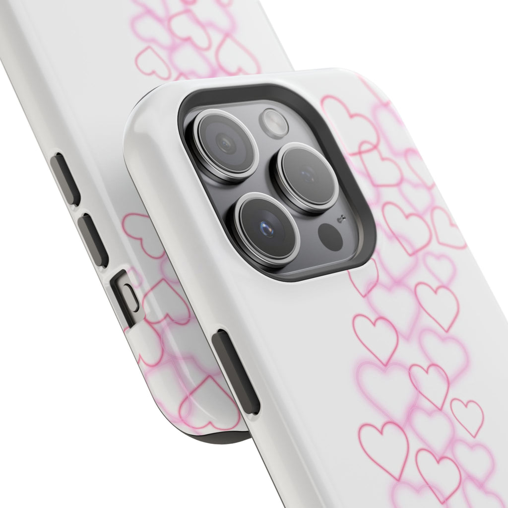 MagSafe pink hearts phone case