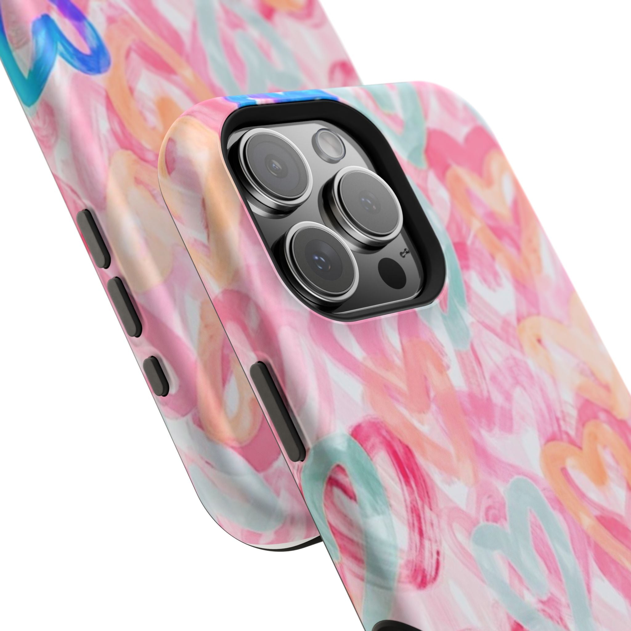 MagSafe rainbow hearts case
