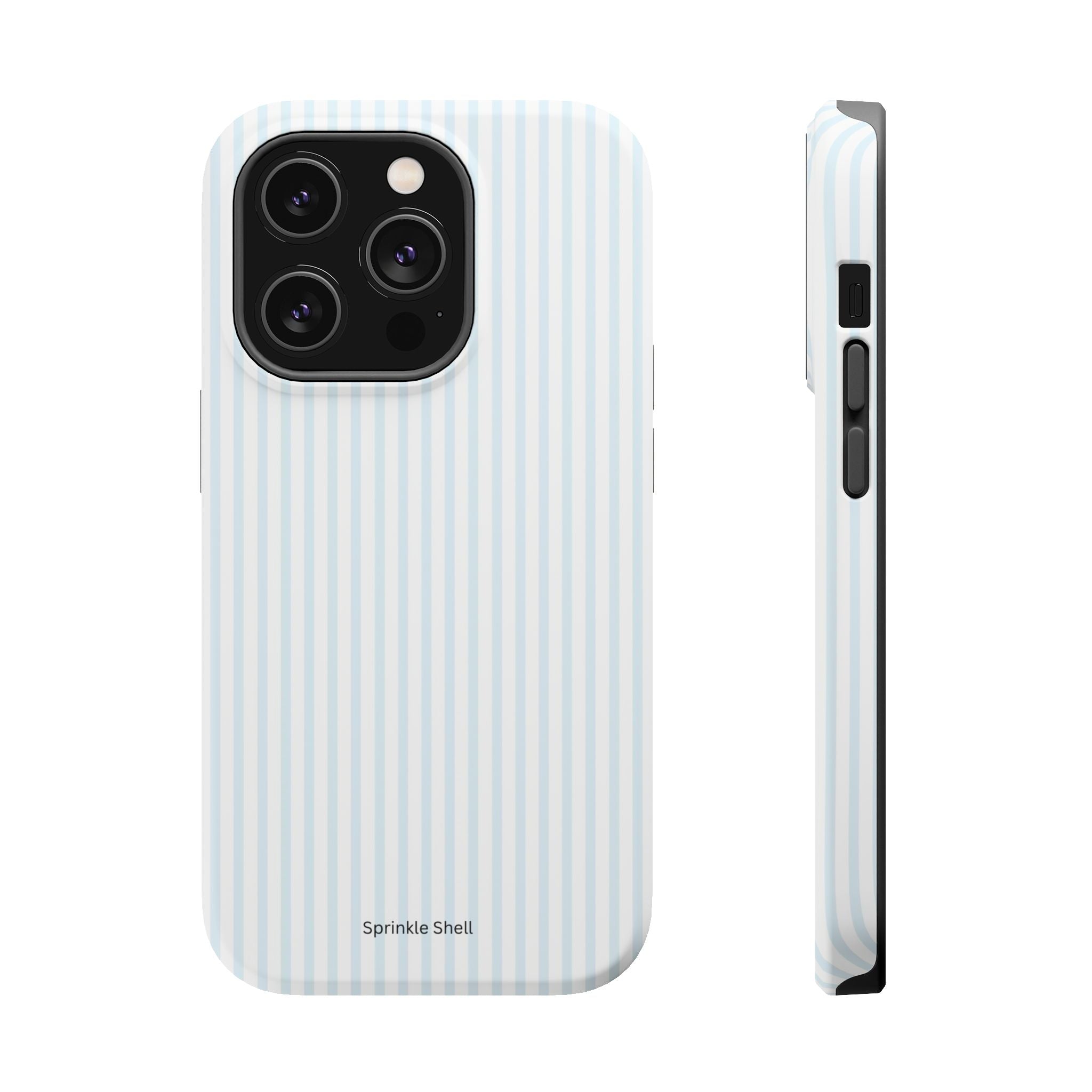 MagSafe light blue stripes iphone case