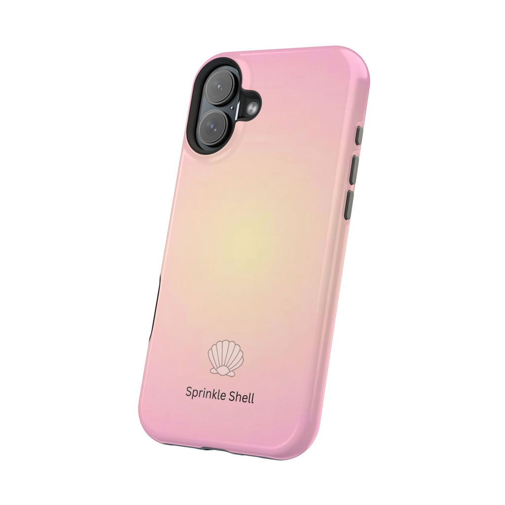 MagSafe light pink and yellow aura case