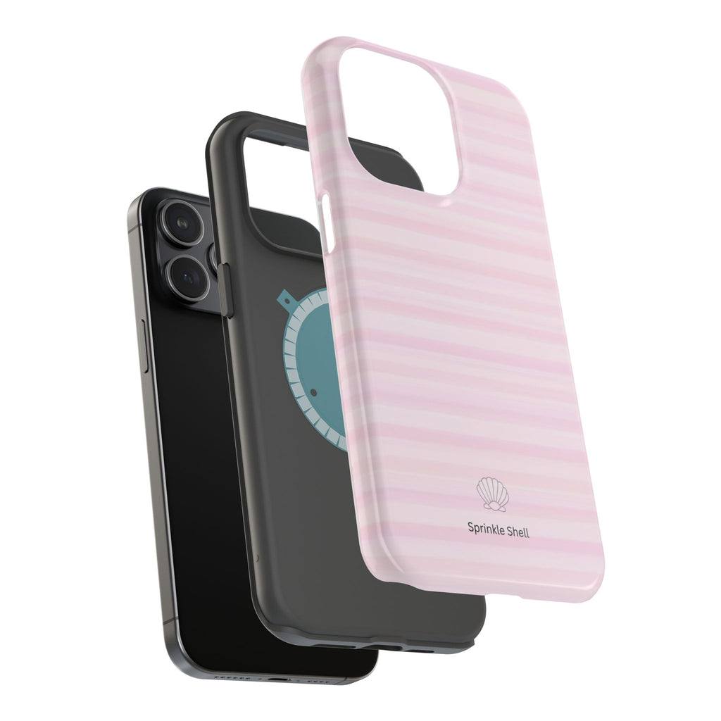 MagSafe pink stripes case