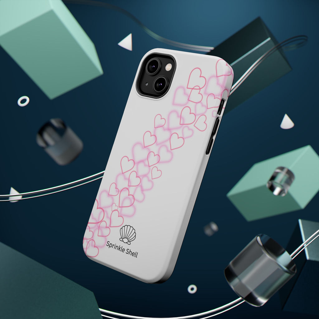 MagSafe pink hearts phone case
