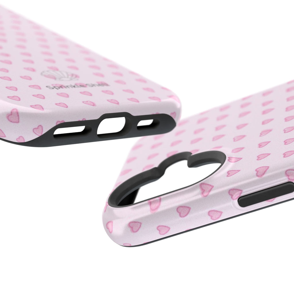 MagSafe pink hearts case