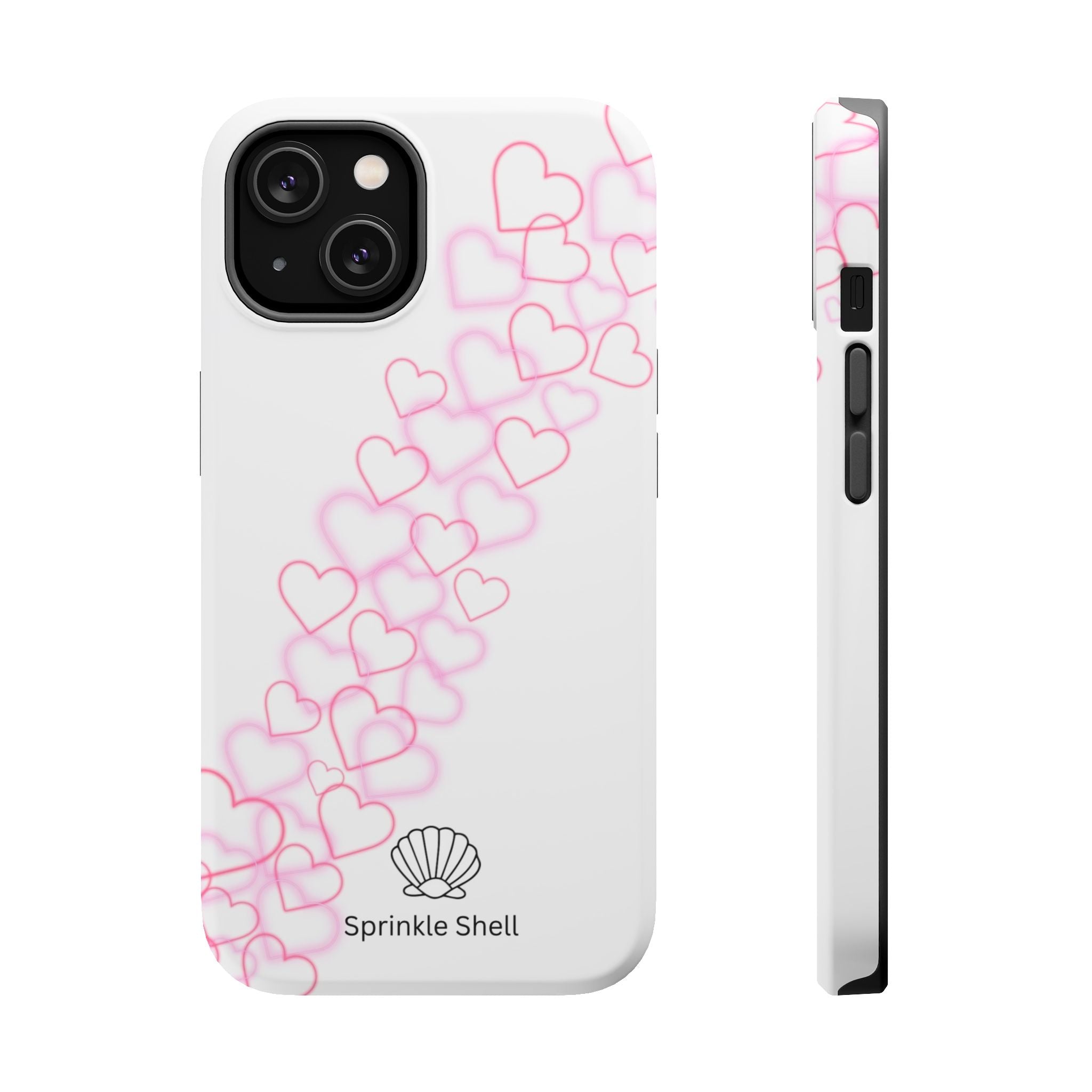 MagSafe pink hearts phone case