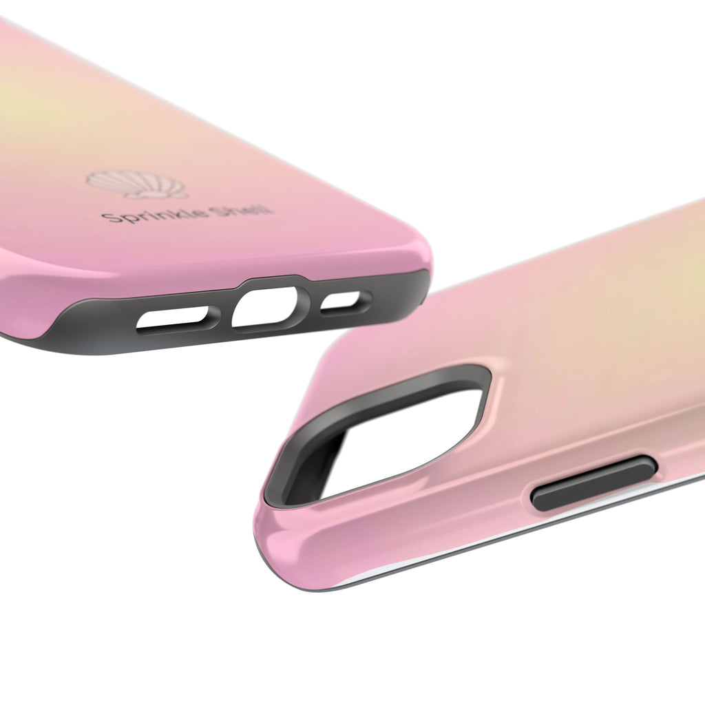 MagSafe light pink and yellow aura case