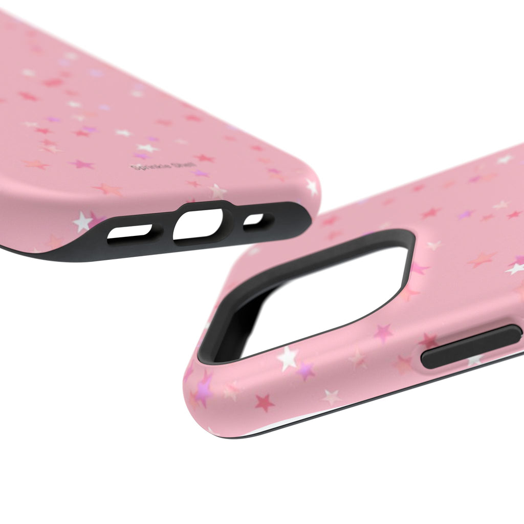 MagSafe pink multicolor stars case