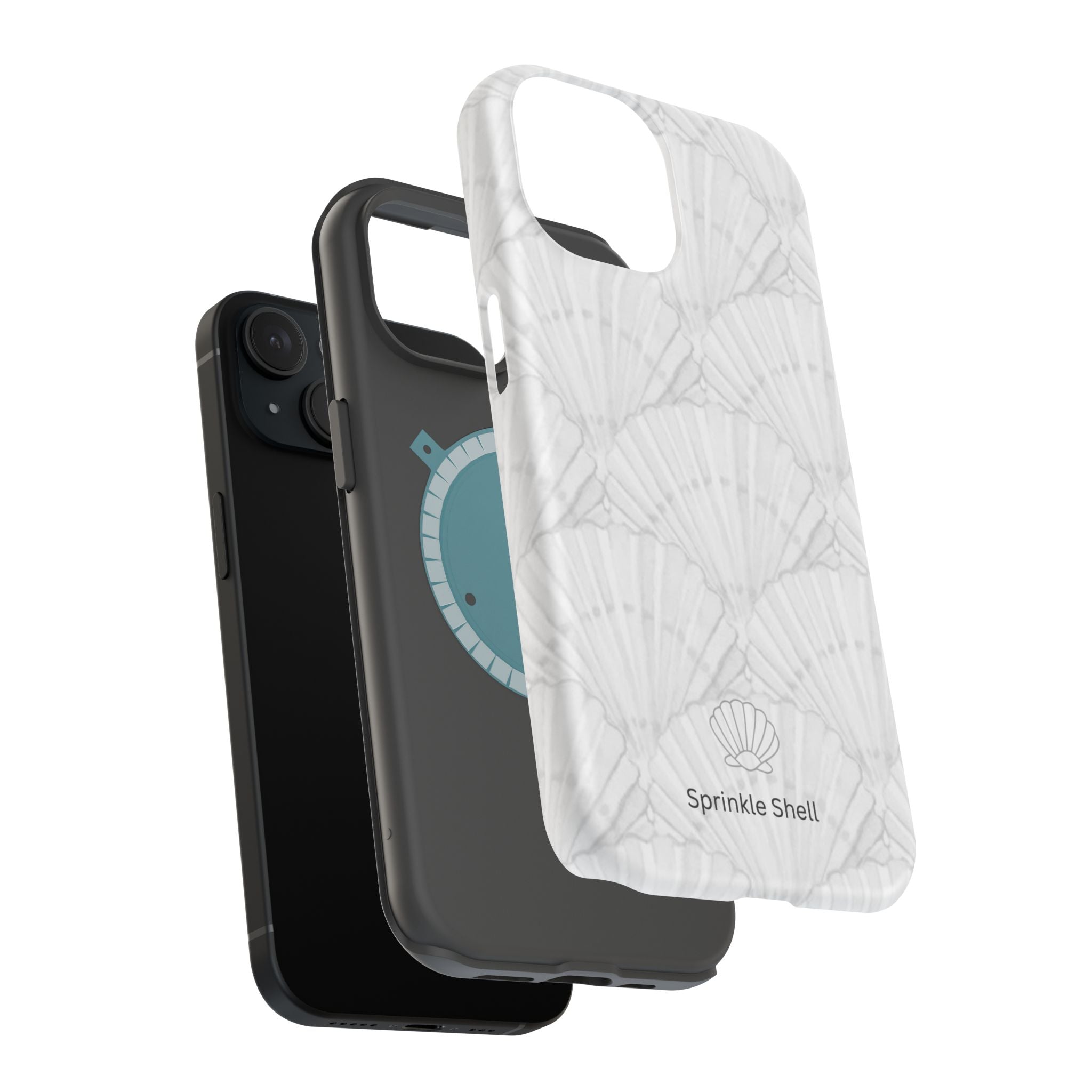 Shell-Pattern Magnetic Impact Phone Case — Protective Modular iPhone Cover