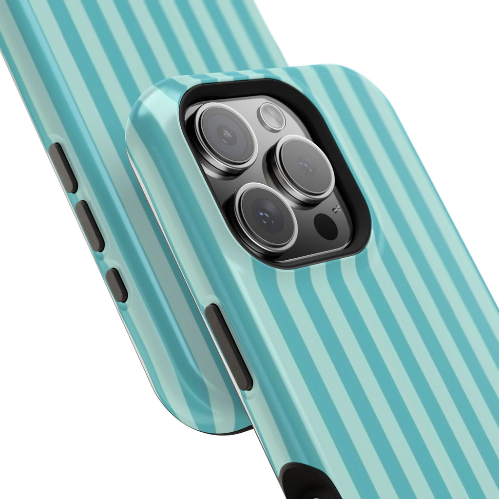 MagSafe teal striped case