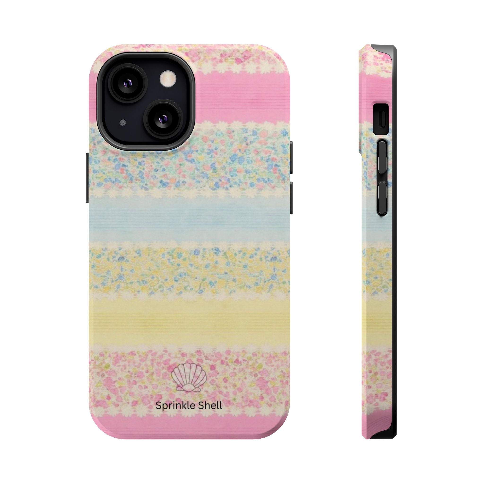 MagSafe pastel floral striped case
