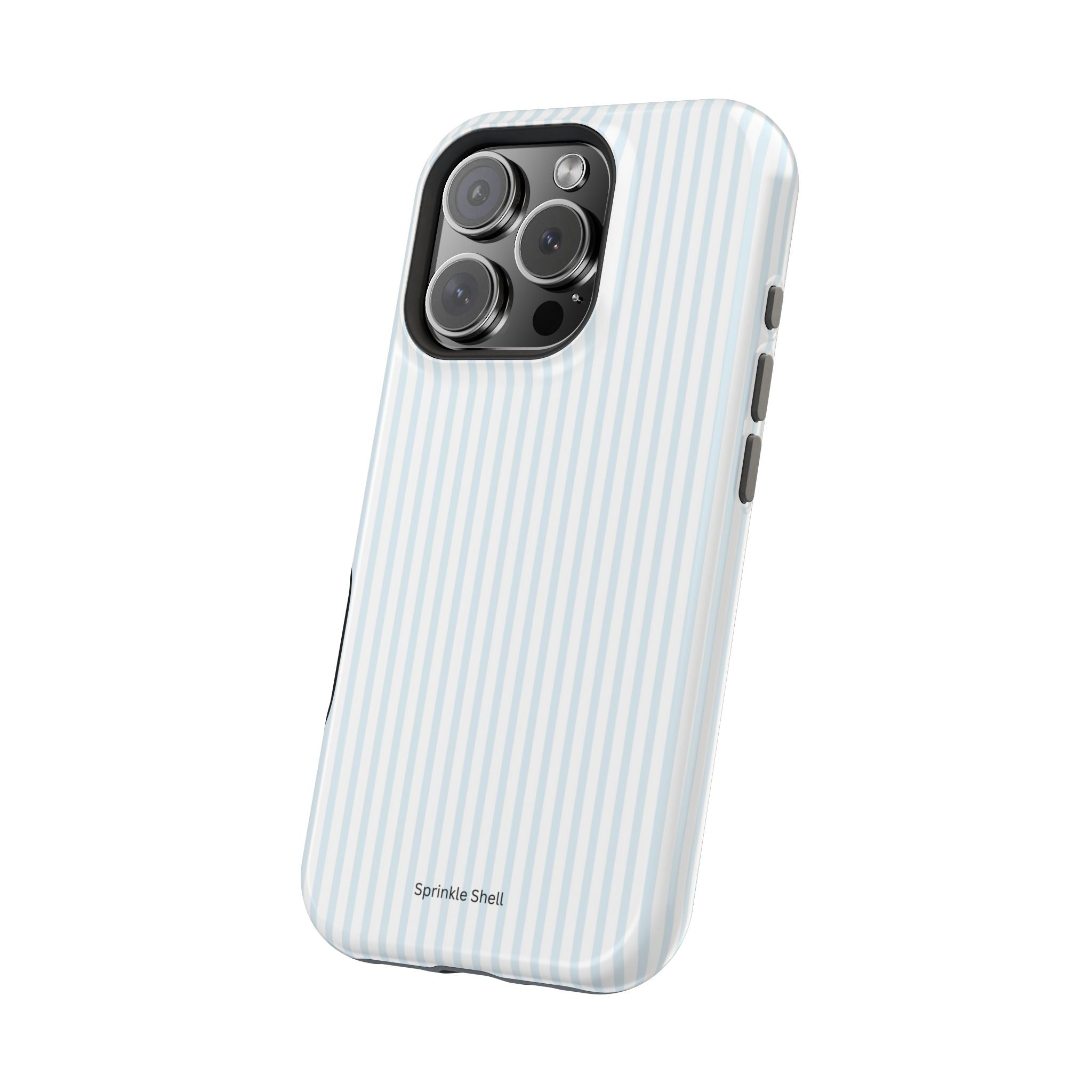MagSafe light blue stripes iphone case
