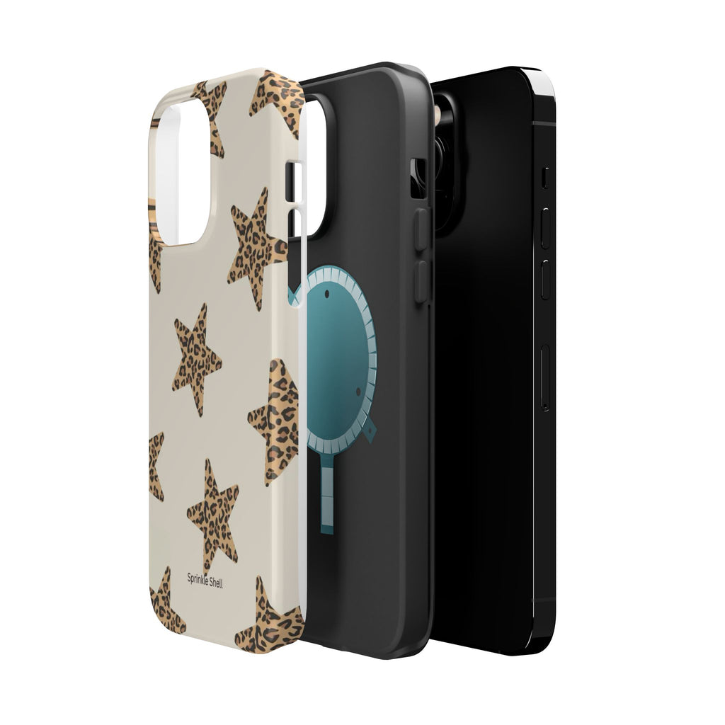 MagSafe Cheetah Print Stars iPhone Case