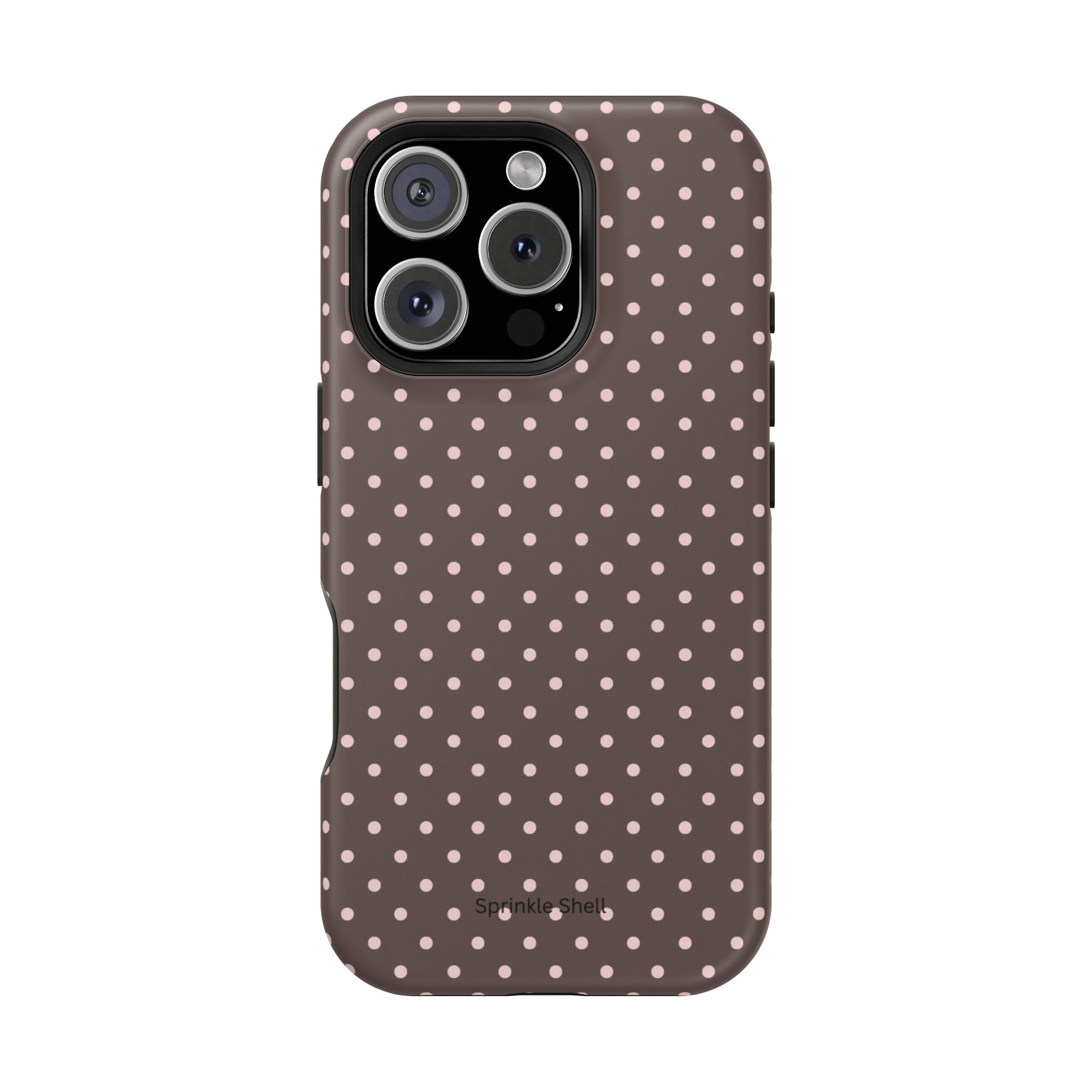 MagSafe Brown And Pink Polkadot Iphone Case