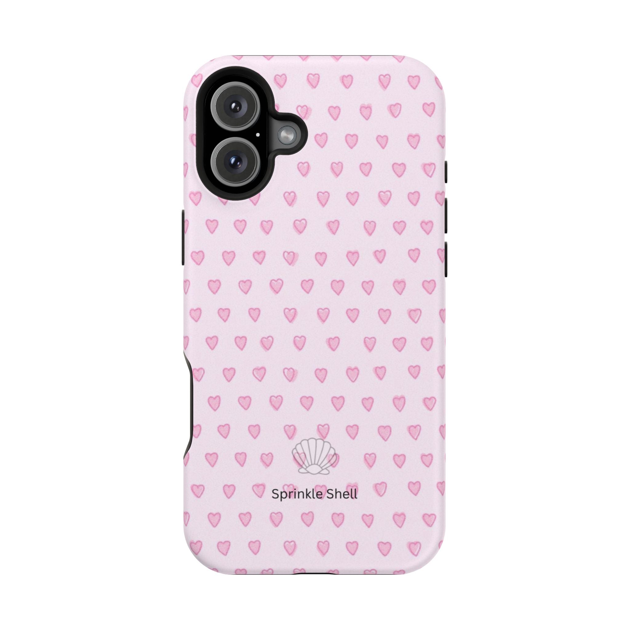 MagSafe pink hearts case