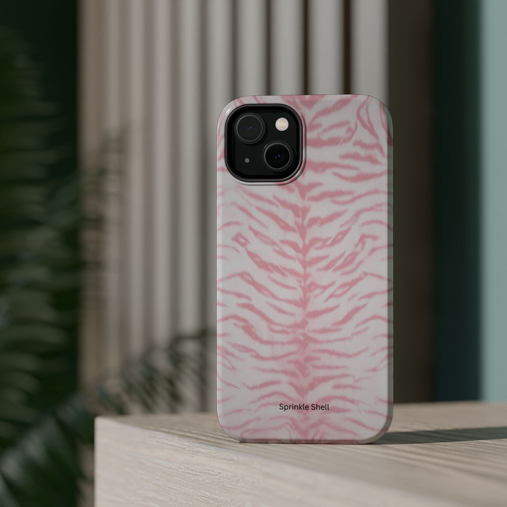 MagSafe Pink Zebra Print Iphone Case