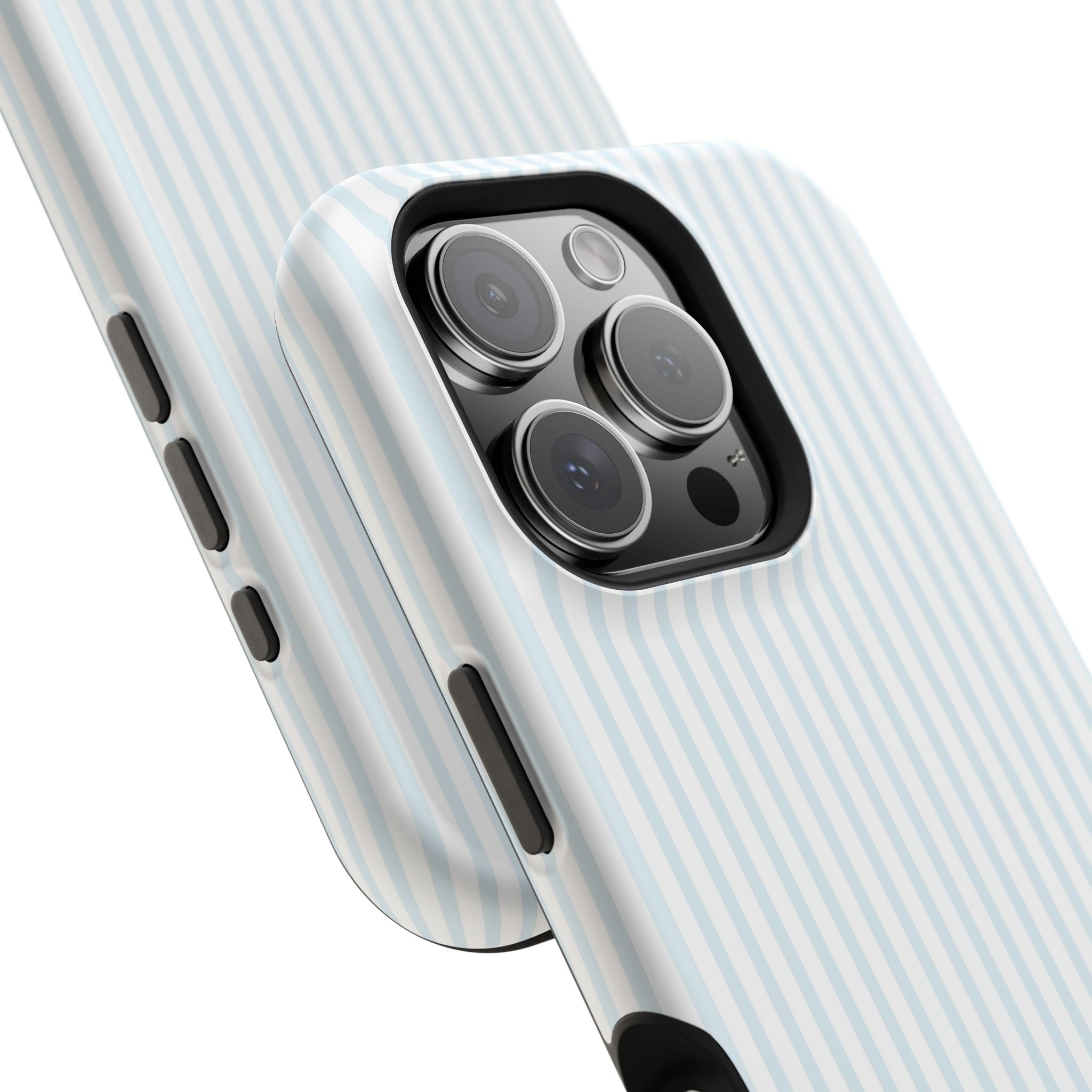 MagSafe light blue stripes iphone case