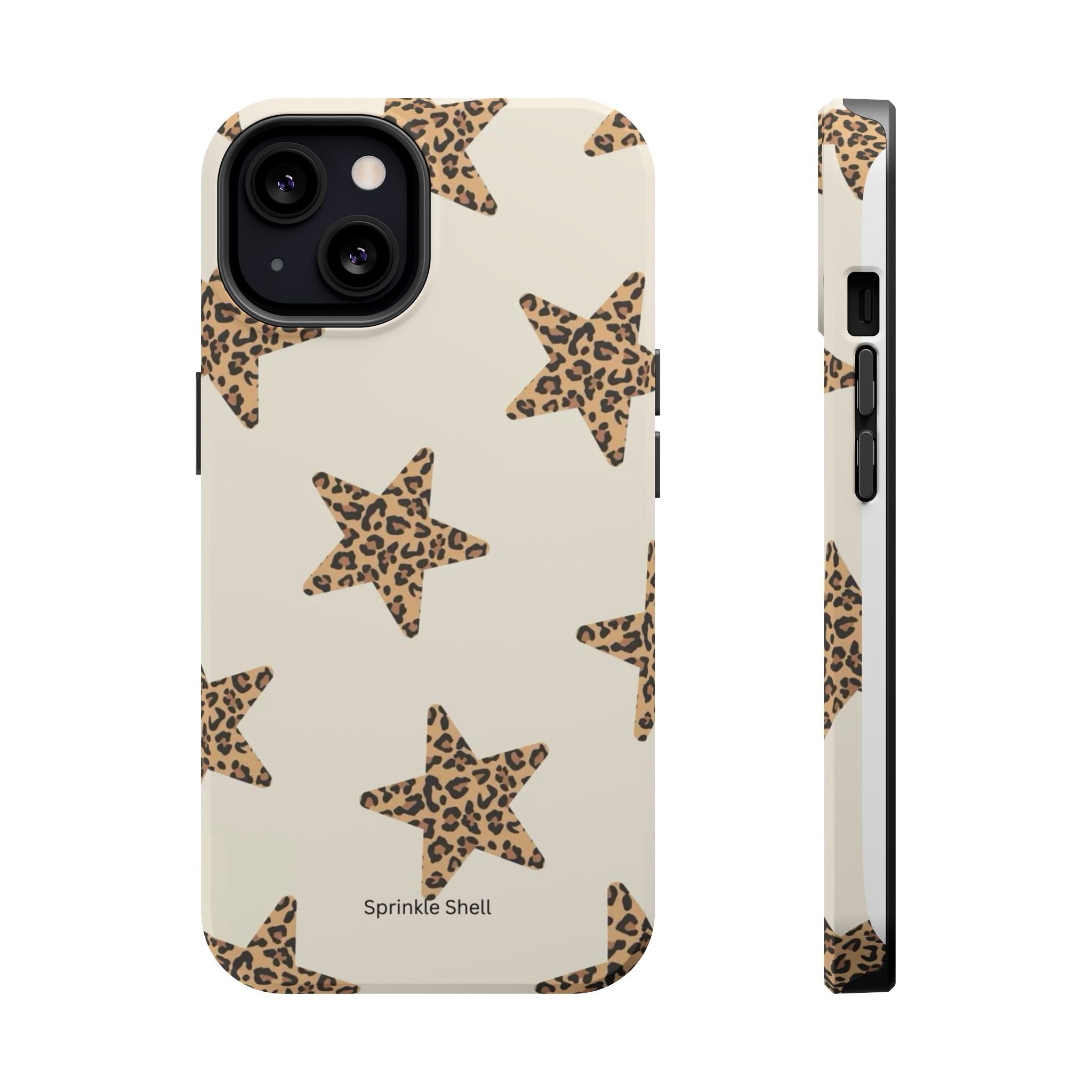 MagSafe Cheetah Print Stars iPhone Case