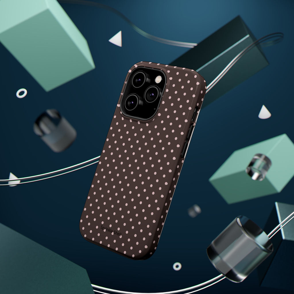 MagSafe Brown And Pink Polkadot Iphone Case