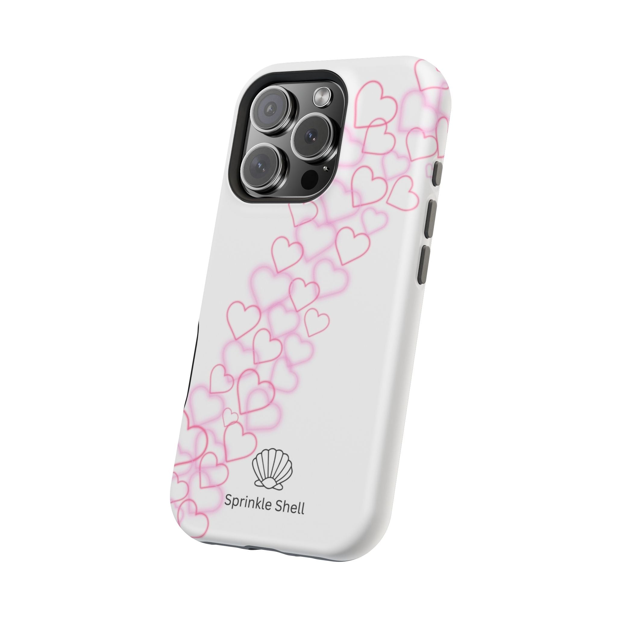 MagSafe pink hearts phone case