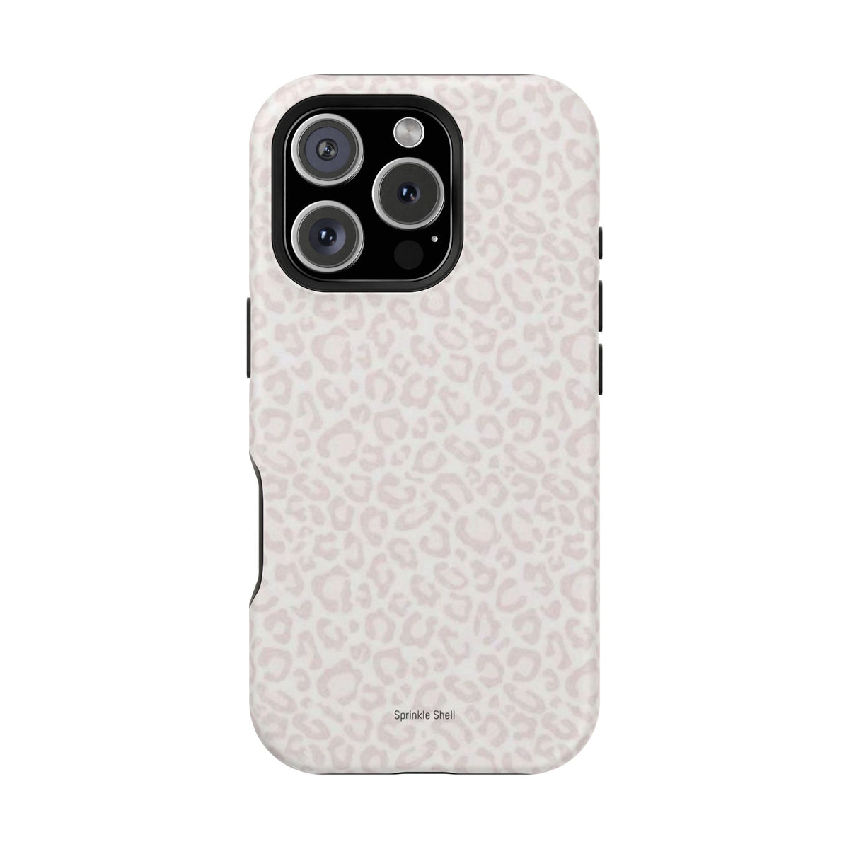 MagSafe white cheetah print case