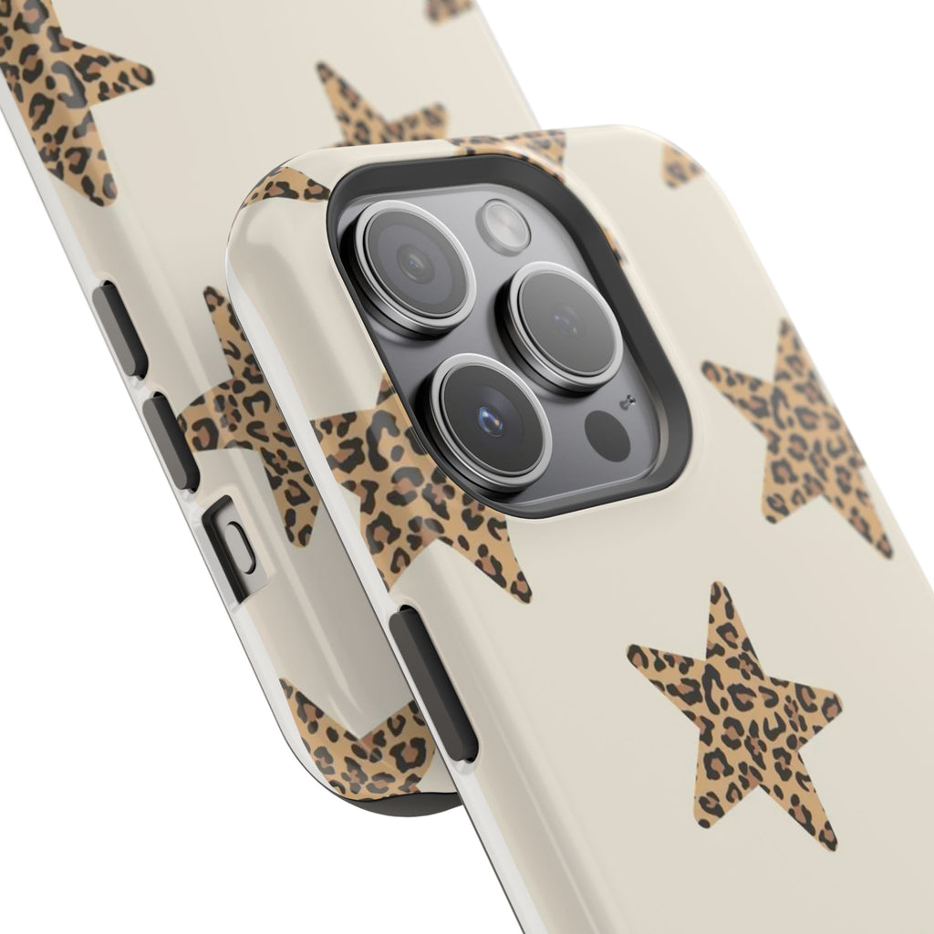 MagSafe Cheetah Print Stars iPhone Case