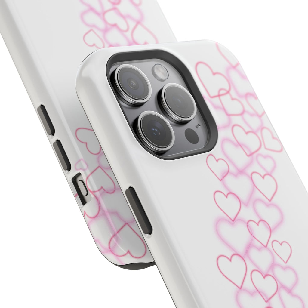 MagSafe pink hearts phone case