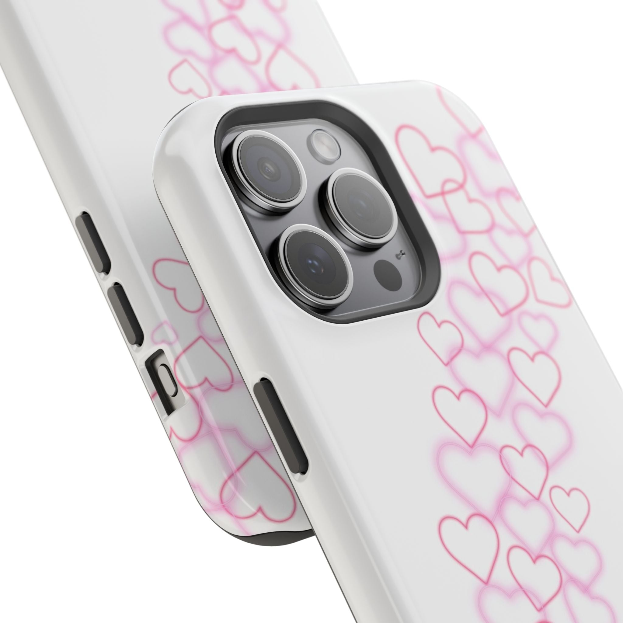 MagSafe pink hearts phone case