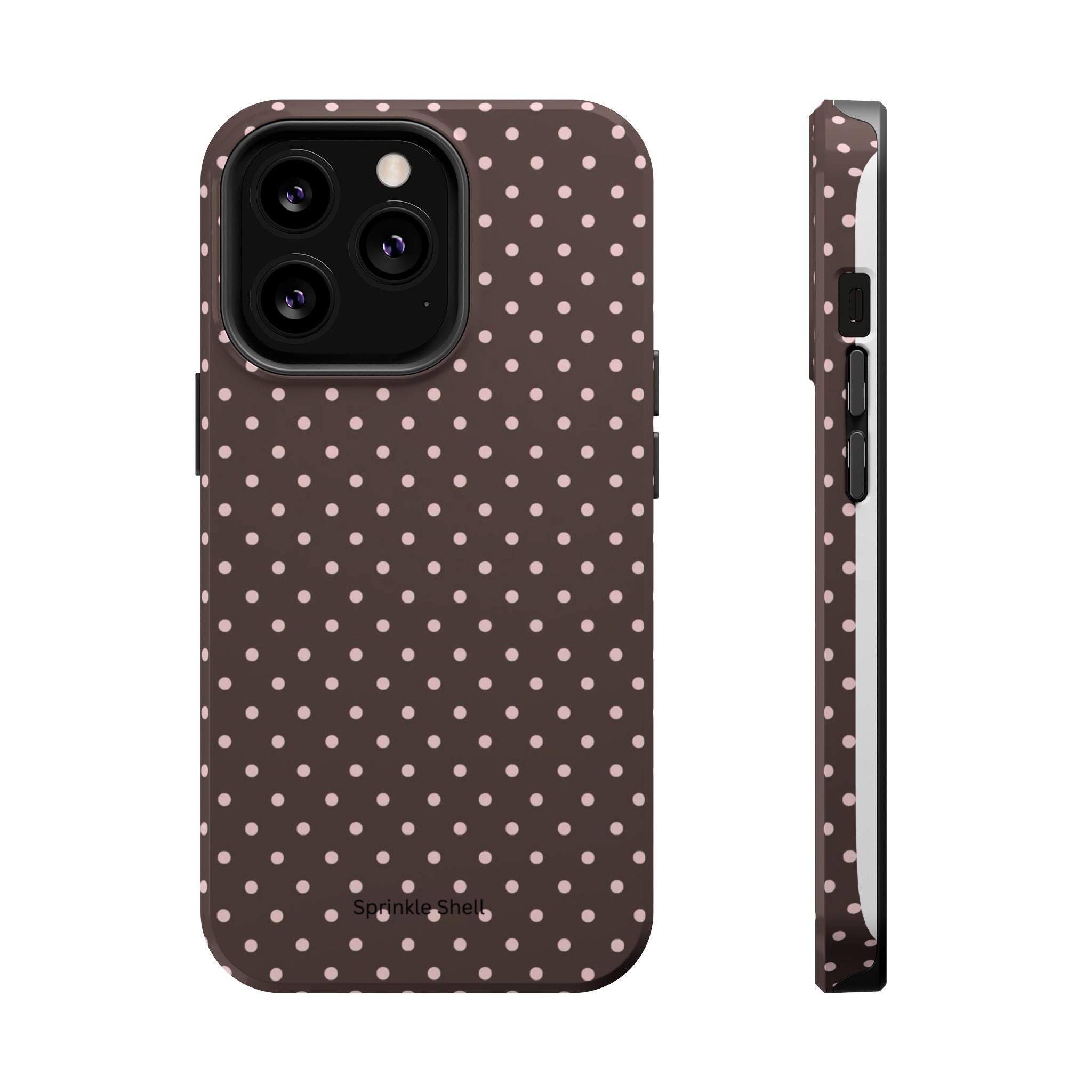 MagSafe Brown And Pink Polkadot Iphone Case