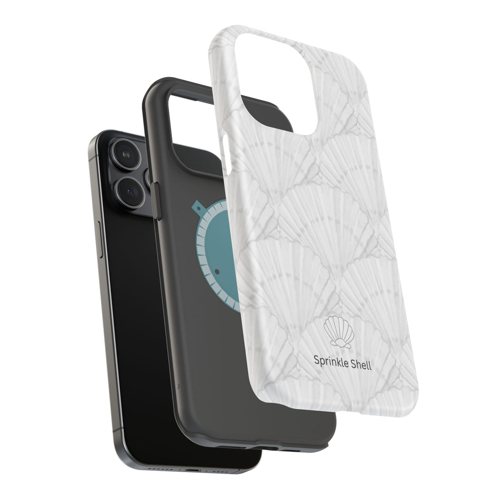 Shell-Pattern Magnetic Impact Phone Case — Protective Modular iPhone Cover