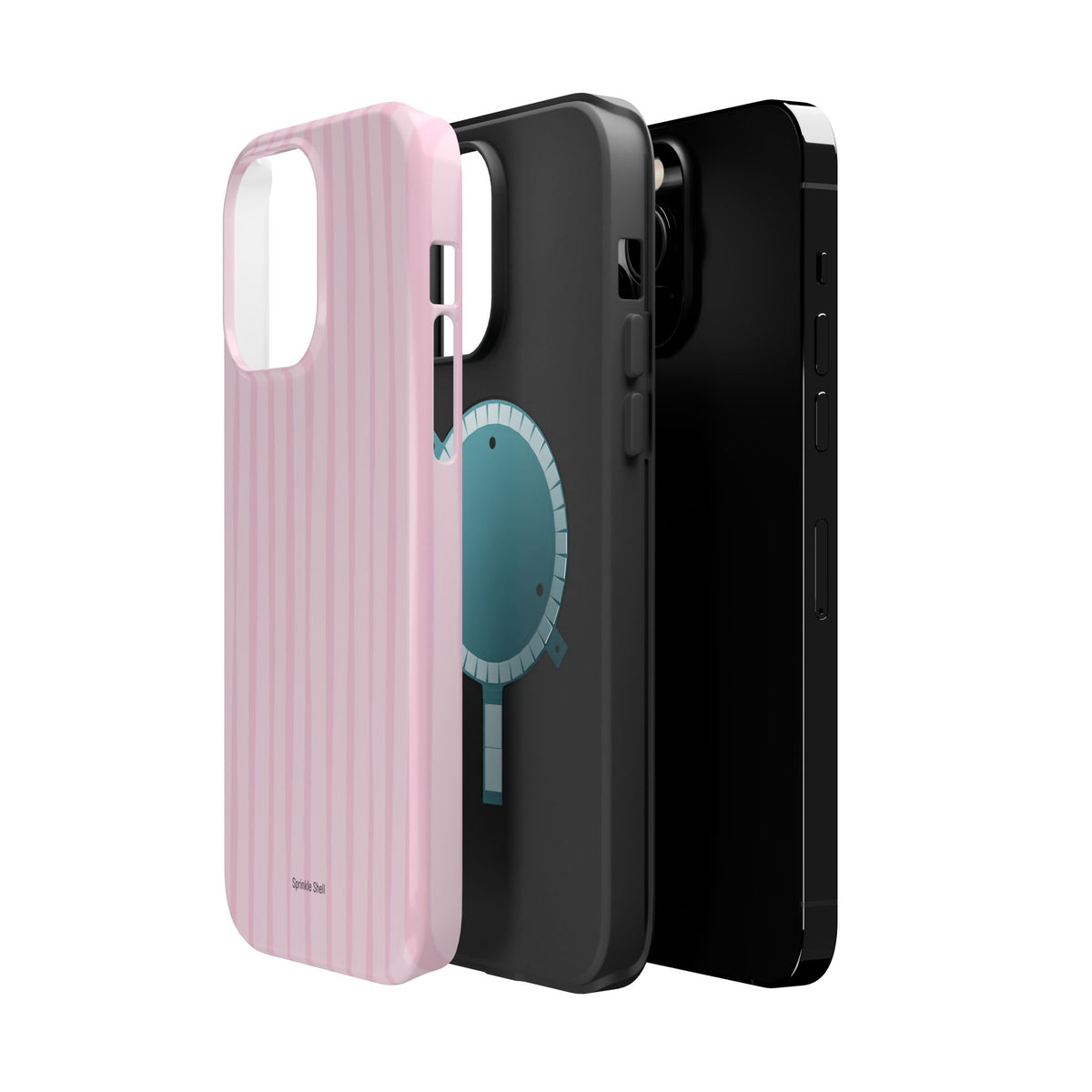 MagSafe pink uneven lines case