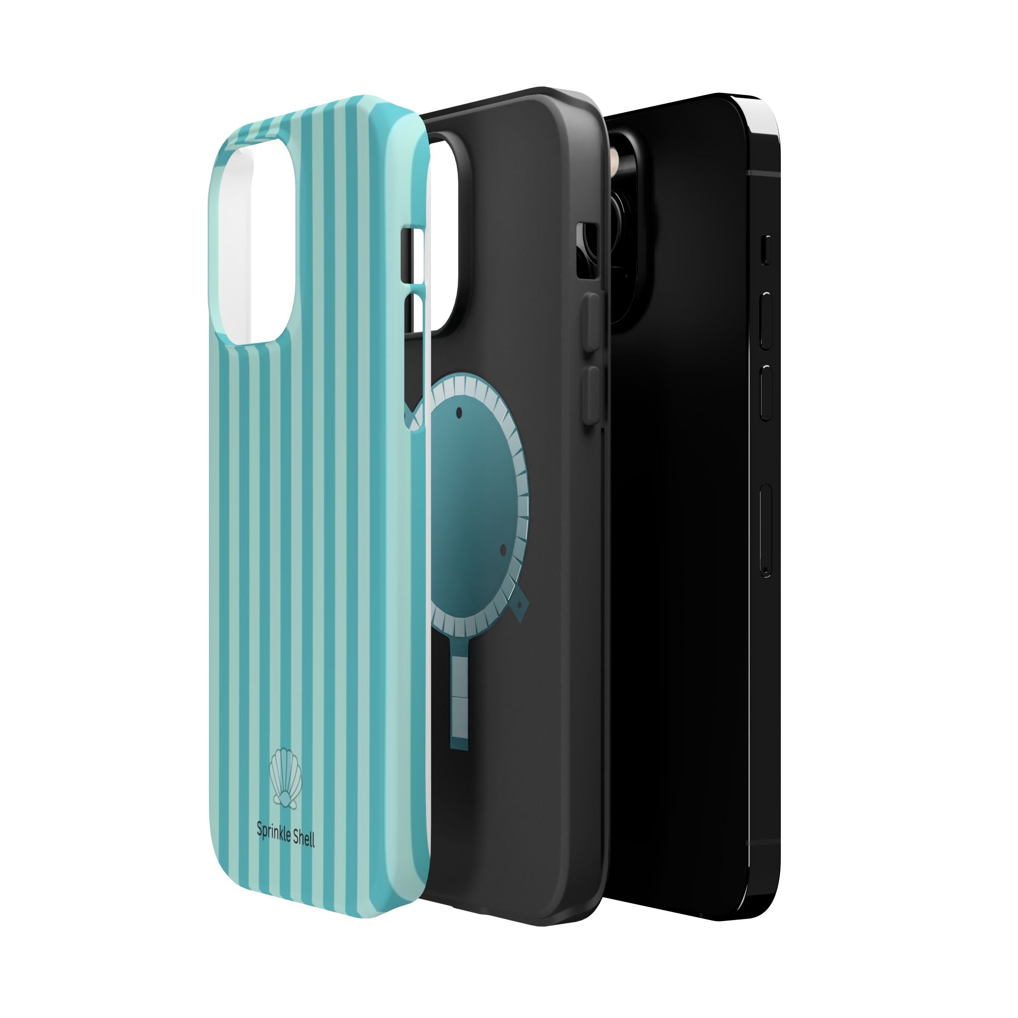 MagSafe teal striped case