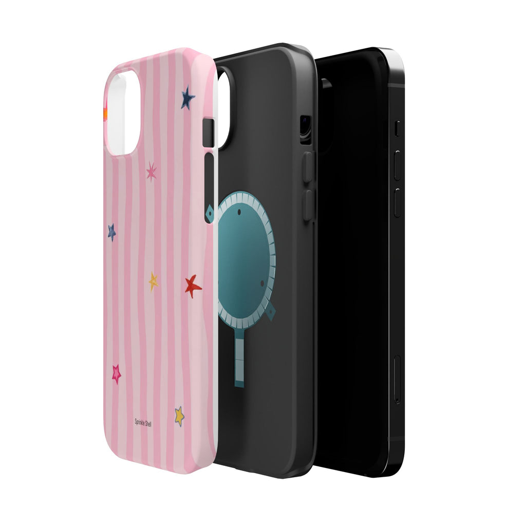 MagSafe pink lines & stars case