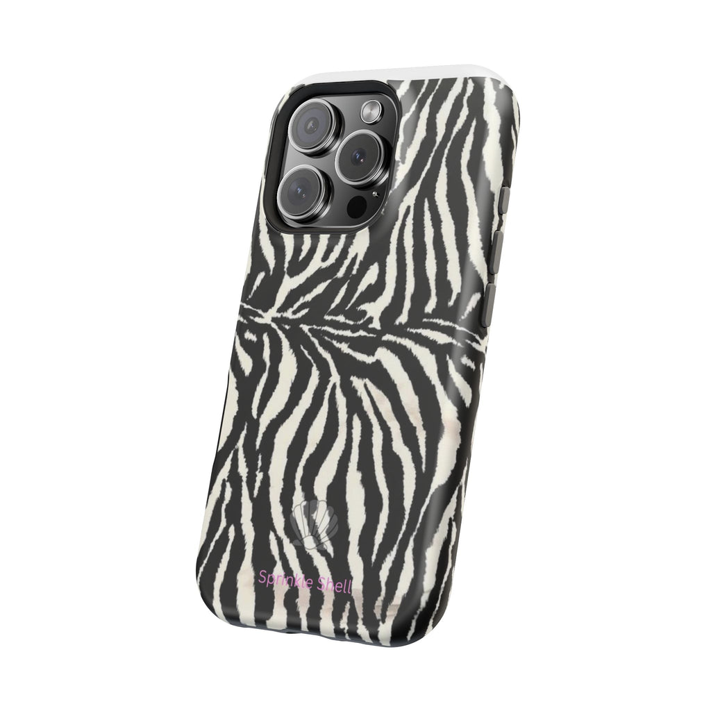 MagSafe black zebra print case