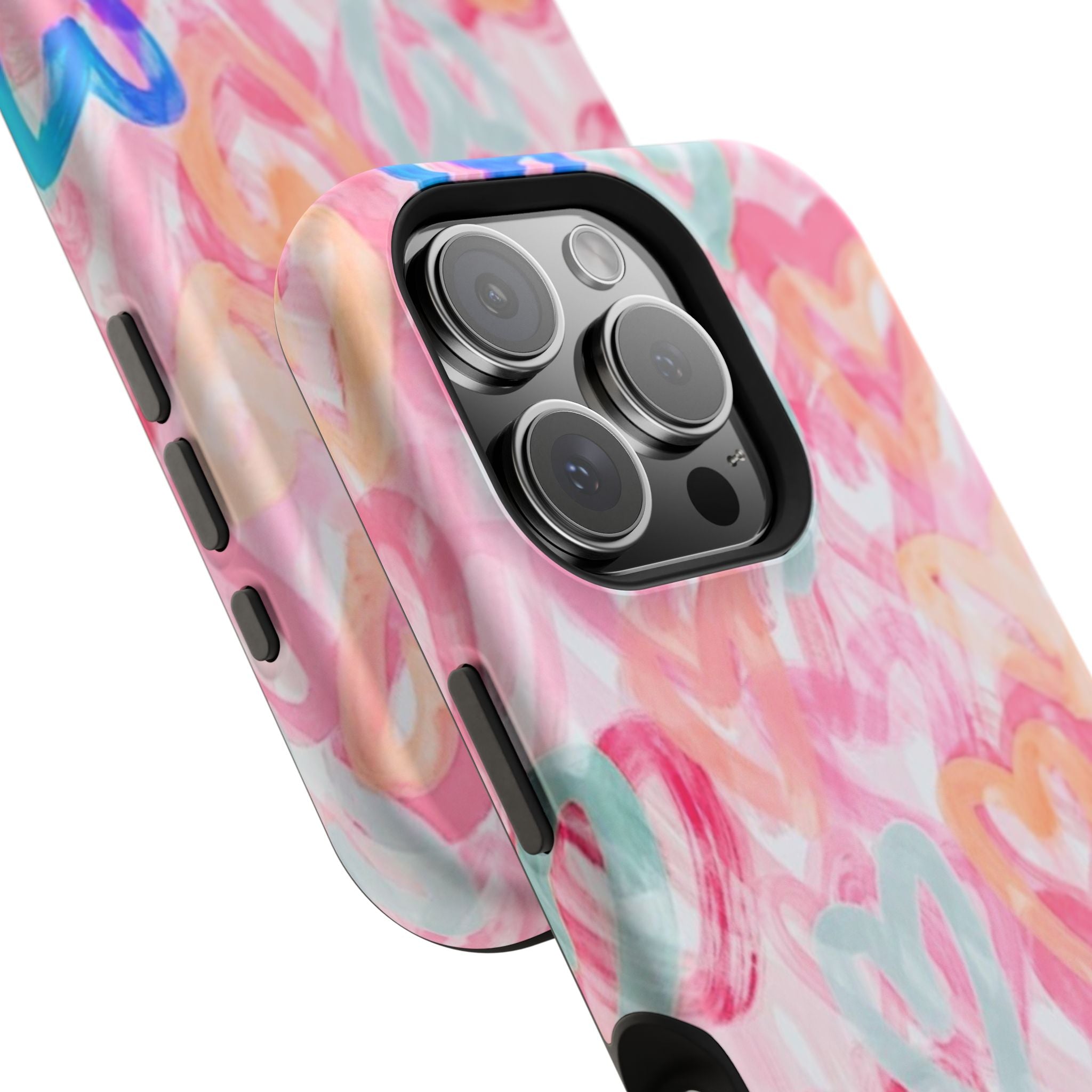 MagSafe rainbow hearts case