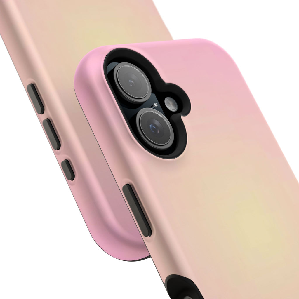 MagSafe light pink and yellow aura case
