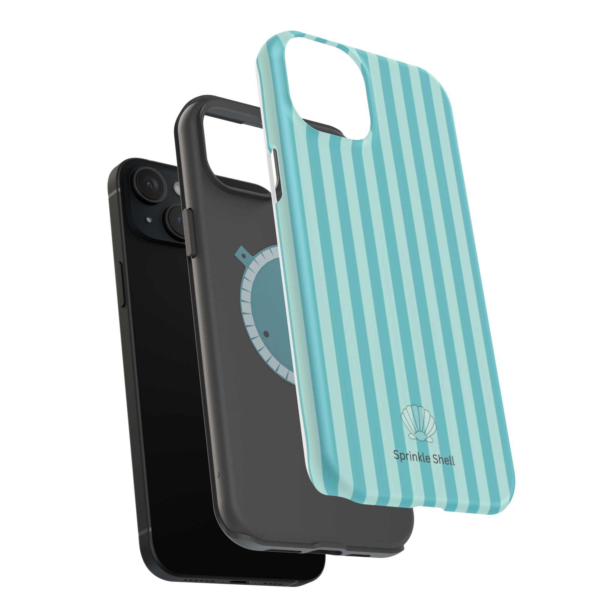 MagSafe teal striped case