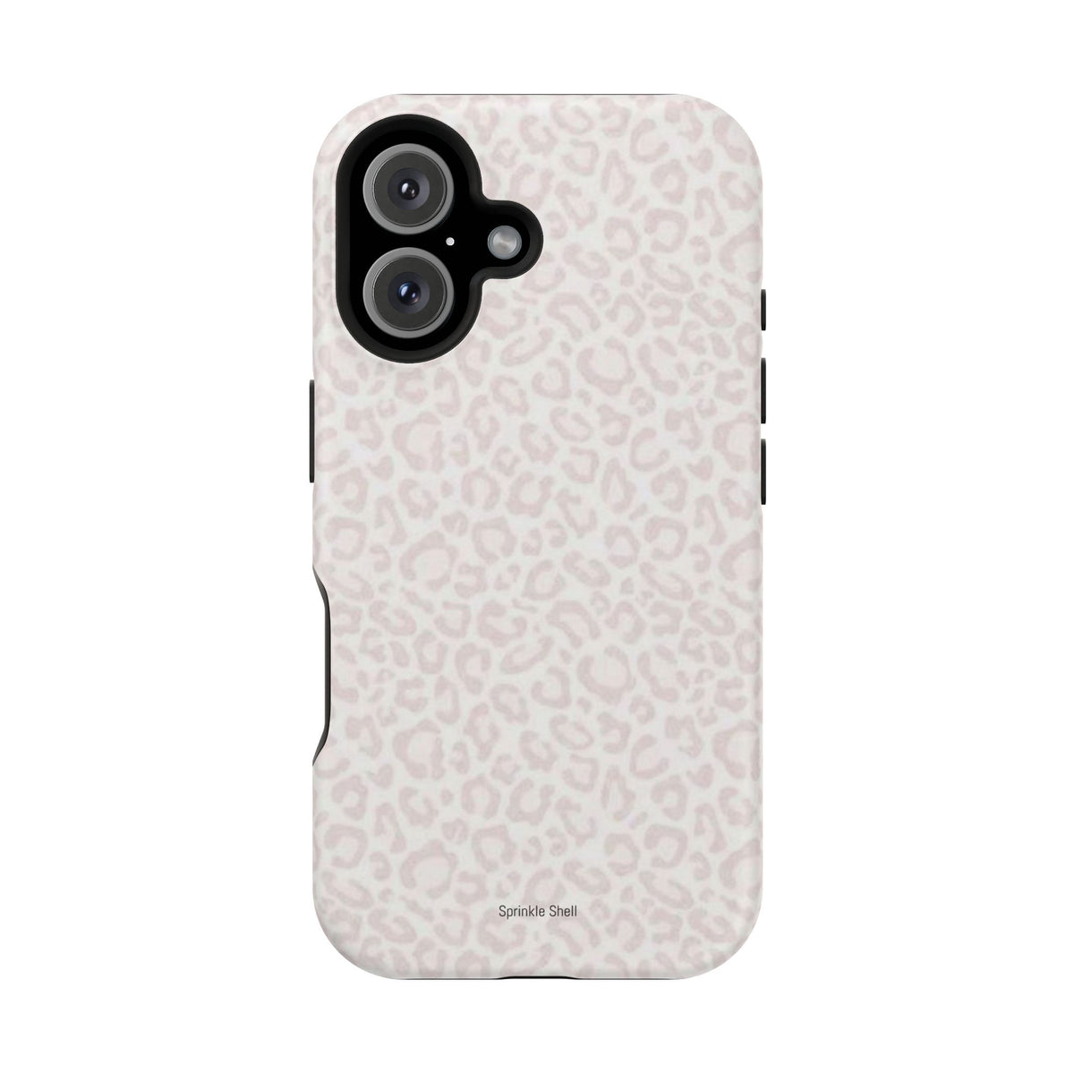 MagSafe white cheetah print case
