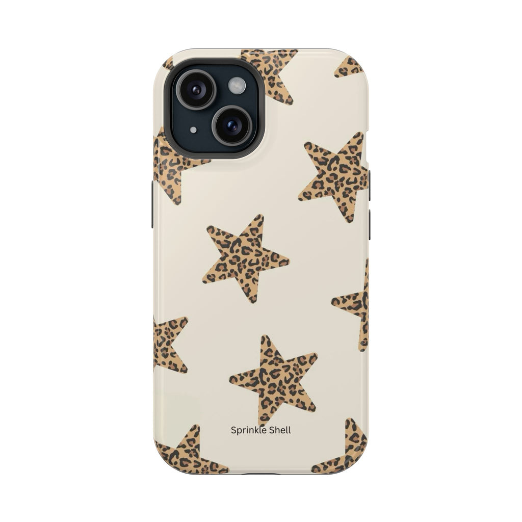 MagSafe Cheetah Print Stars iPhone Case
