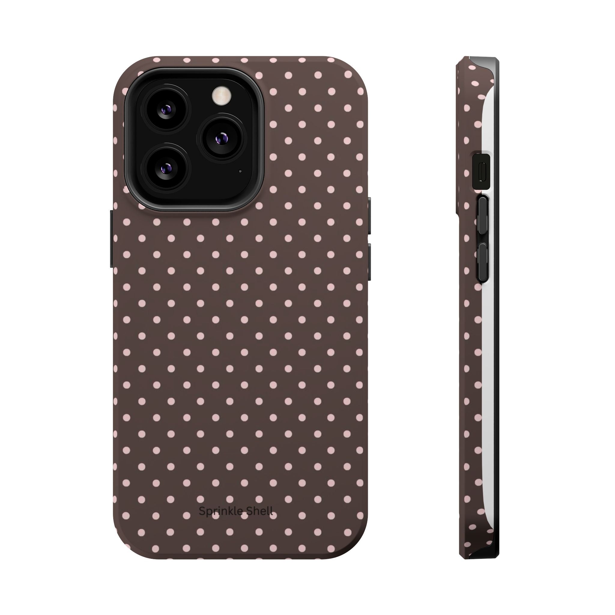 MagSafe Brown And Pink Polkadot Iphone Case