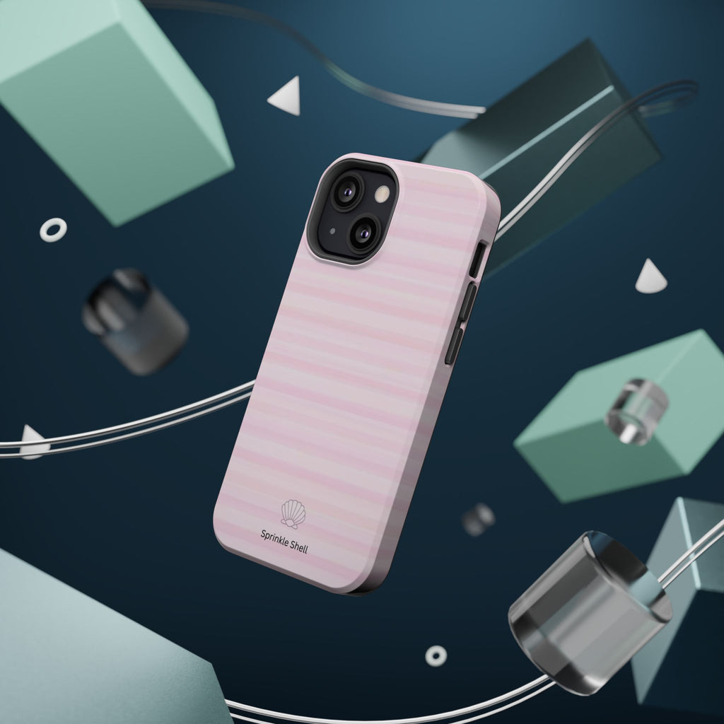 MagSafe pink stripes case