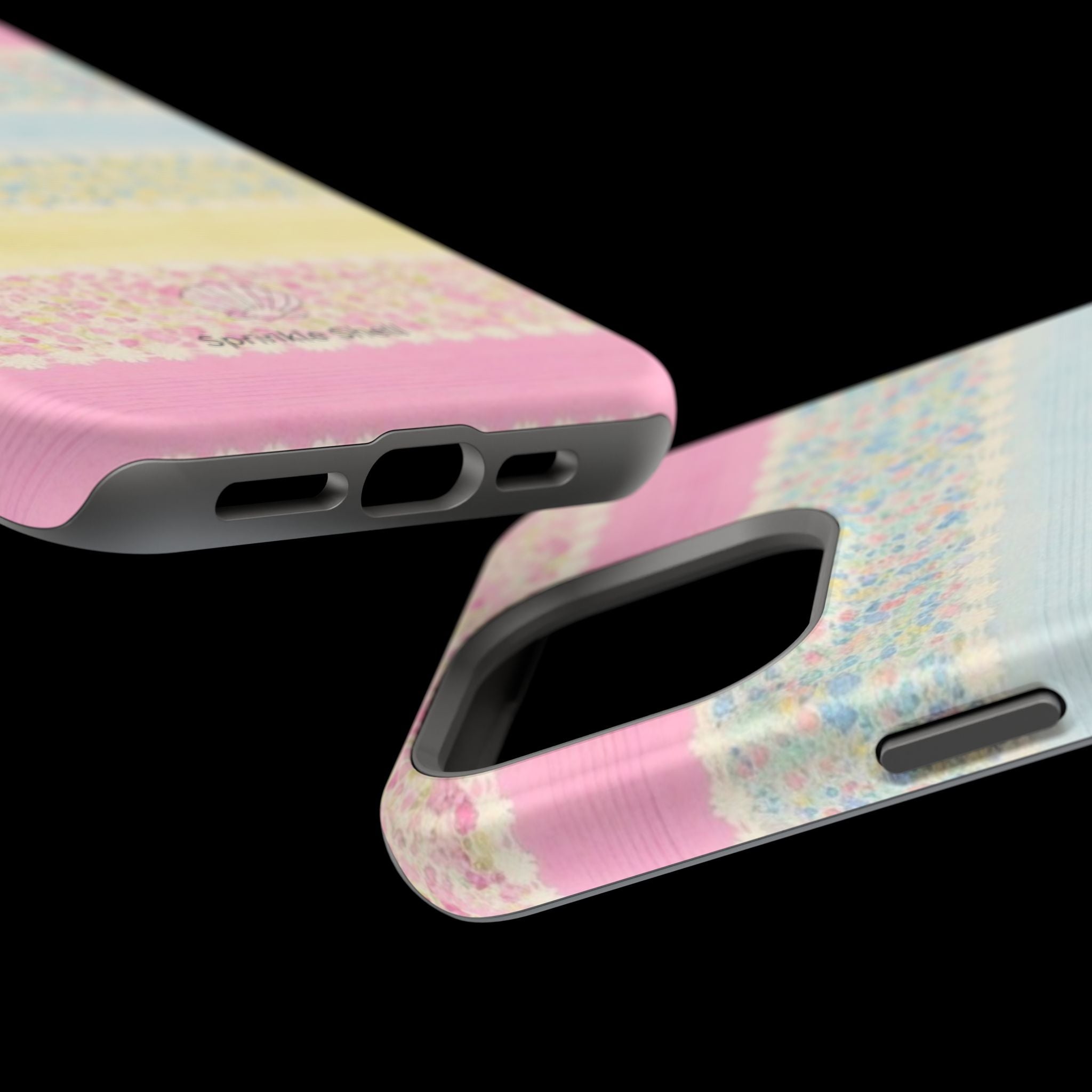MagSafe pastel floral striped case