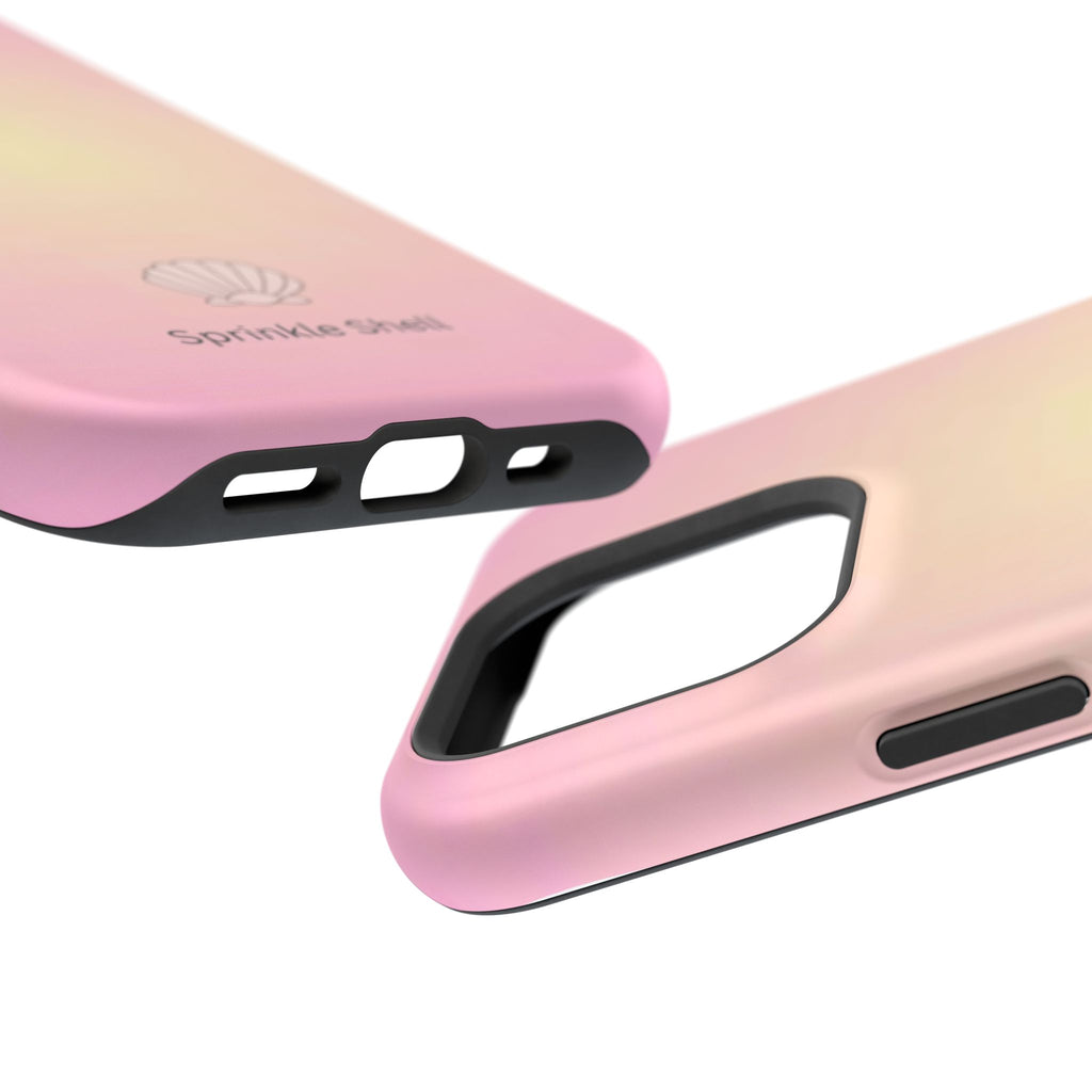 MagSafe light pink and yellow aura case
