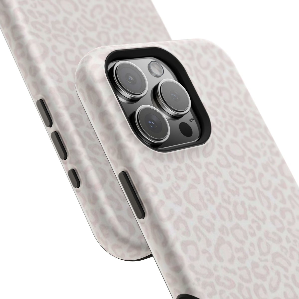 MagSafe white cheetah print case